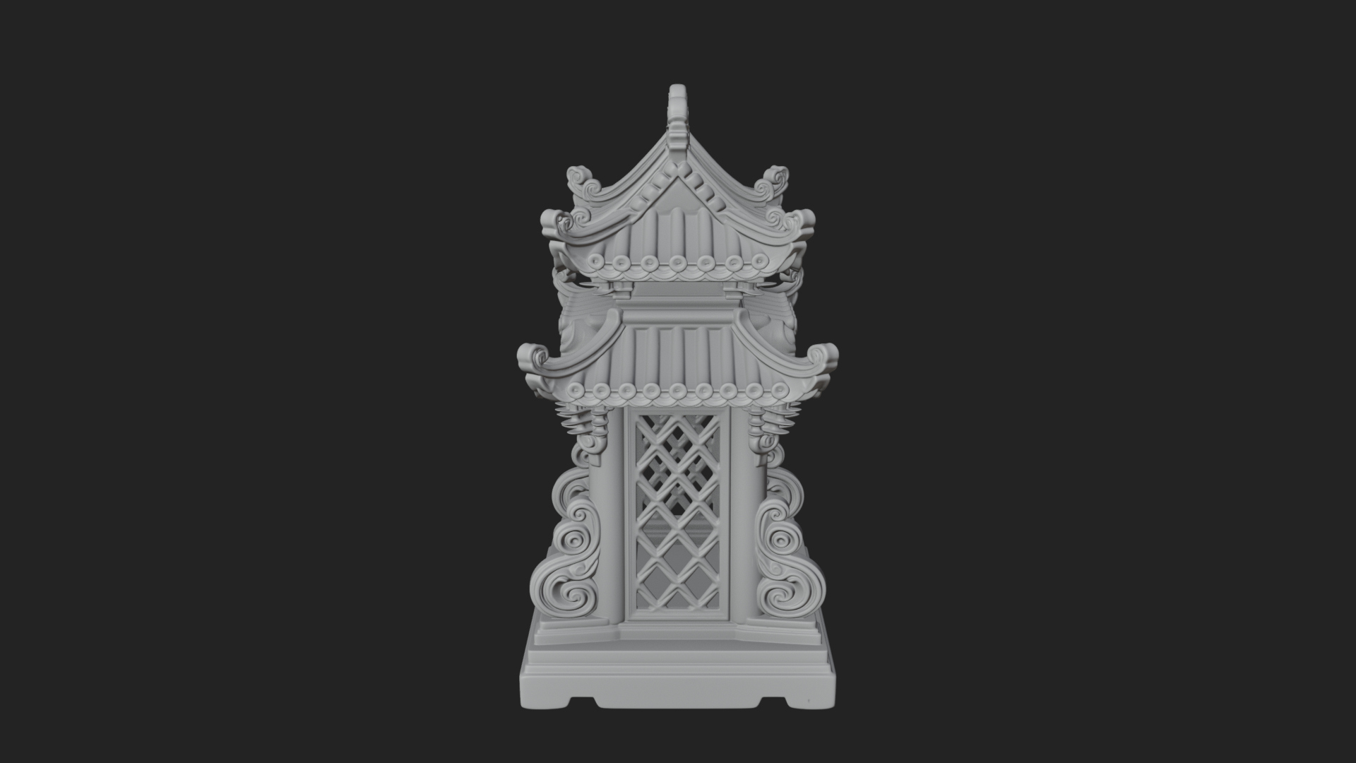 Arched Stone Pavilion Model Design 6 3D Print Model 3D Model