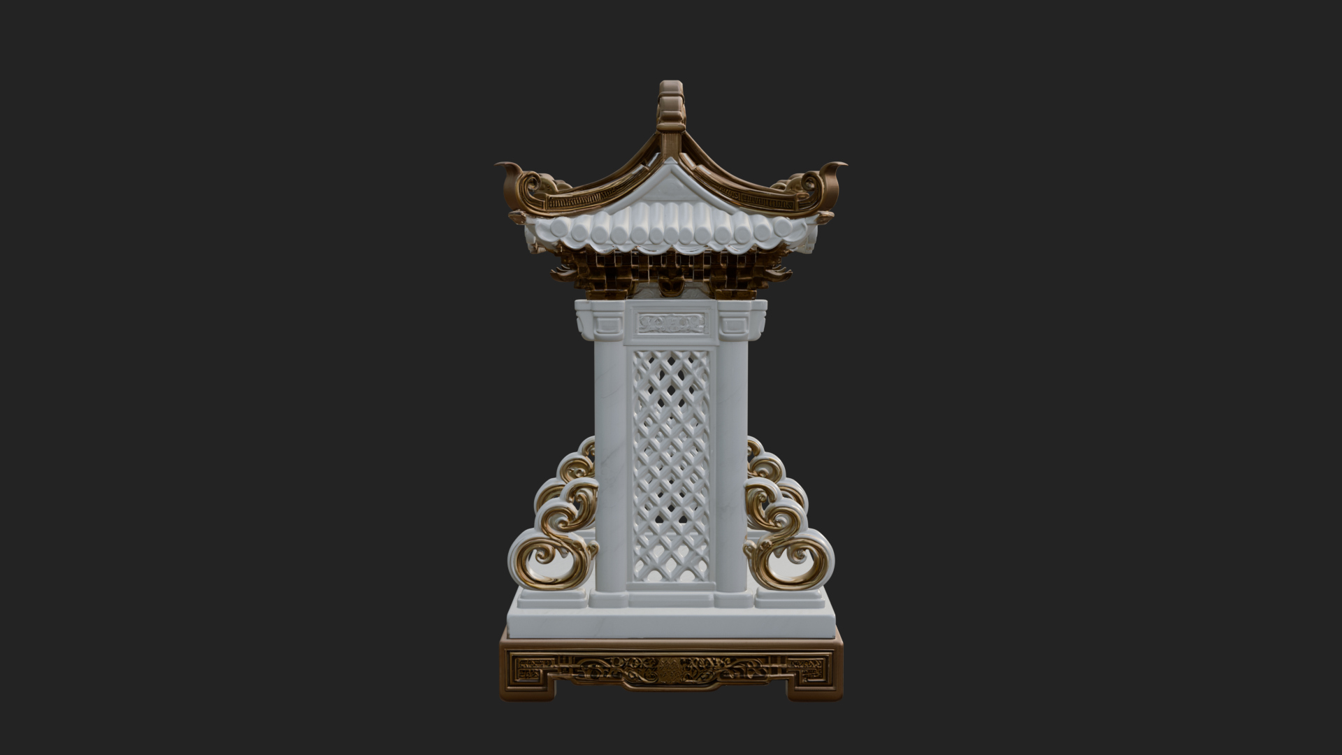Arched Stone Pavilion Model Design 7 3D Print Model 3D Model