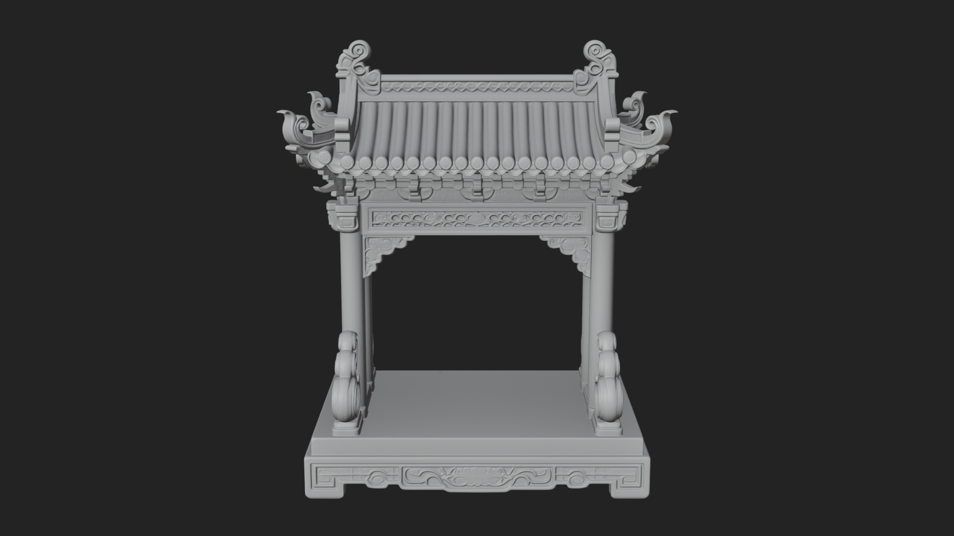Arched Stone Pavilion Model Design 7 3D Print Model 3D Model
