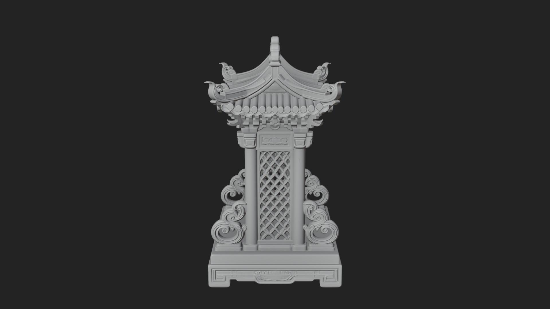 Arched Stone Pavilion Model Design 7 3D Print Model 3D Model