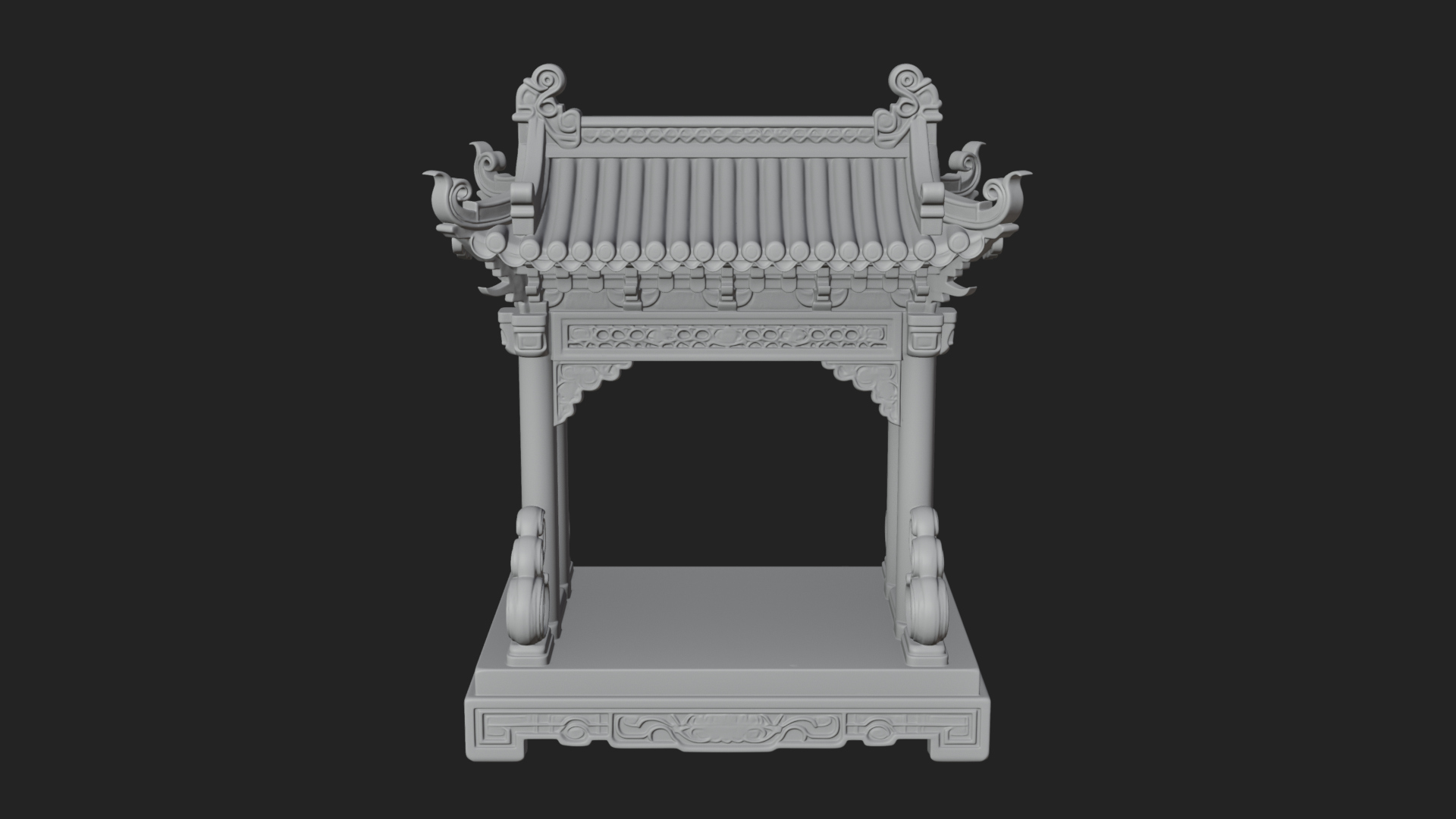 Arched Stone Pavilion Model Design 7 3D Print Model 3D Model