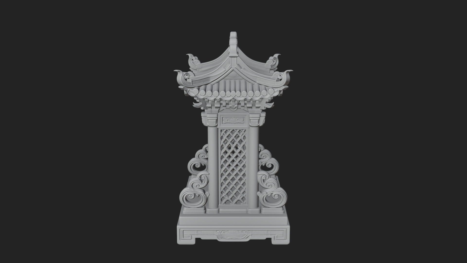 Arched Stone Pavilion Model Design 7 3D Print Model 3D Model