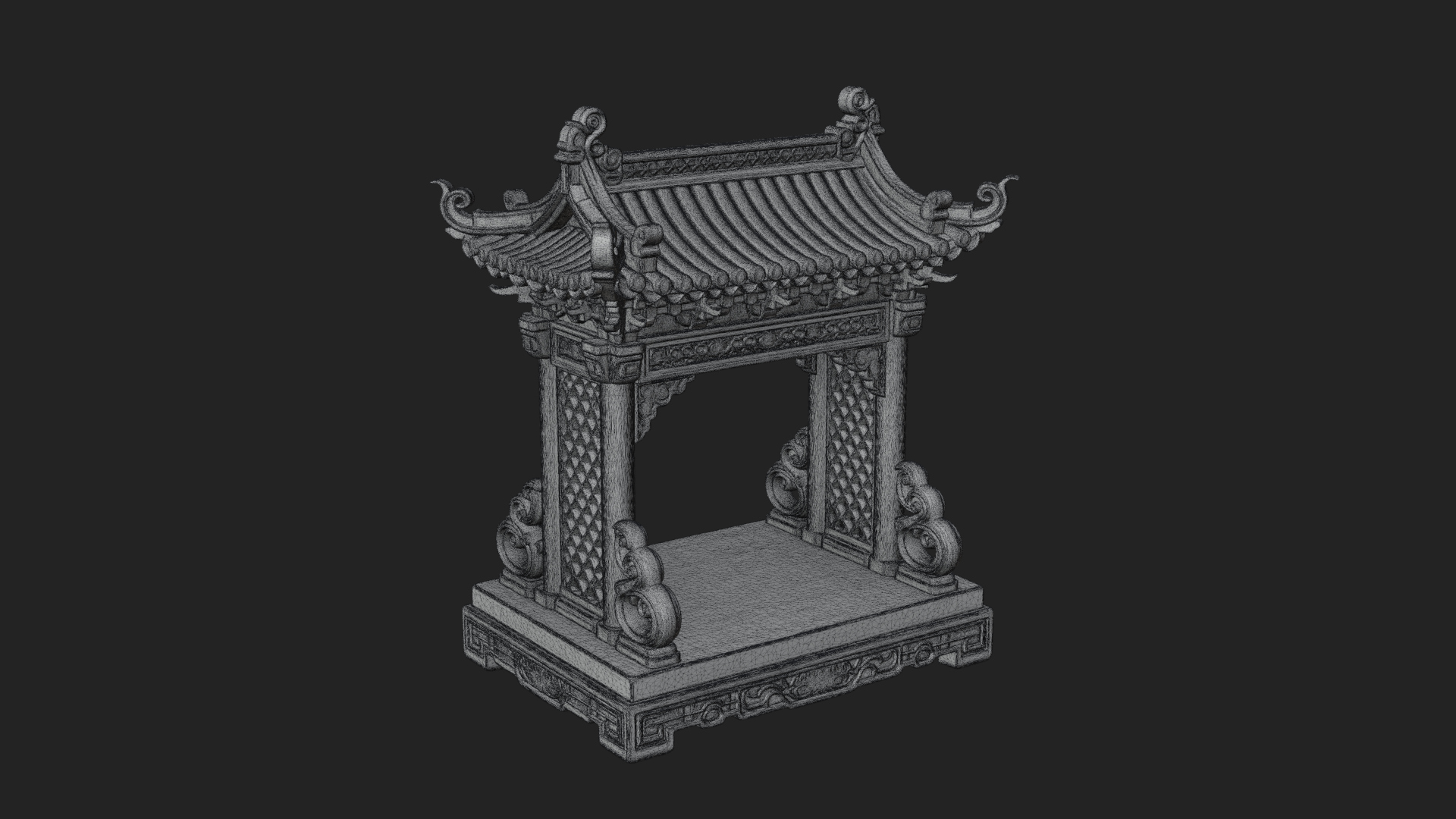 Arched Stone Pavilion Model Design 7 3D Print Model 3D Model
