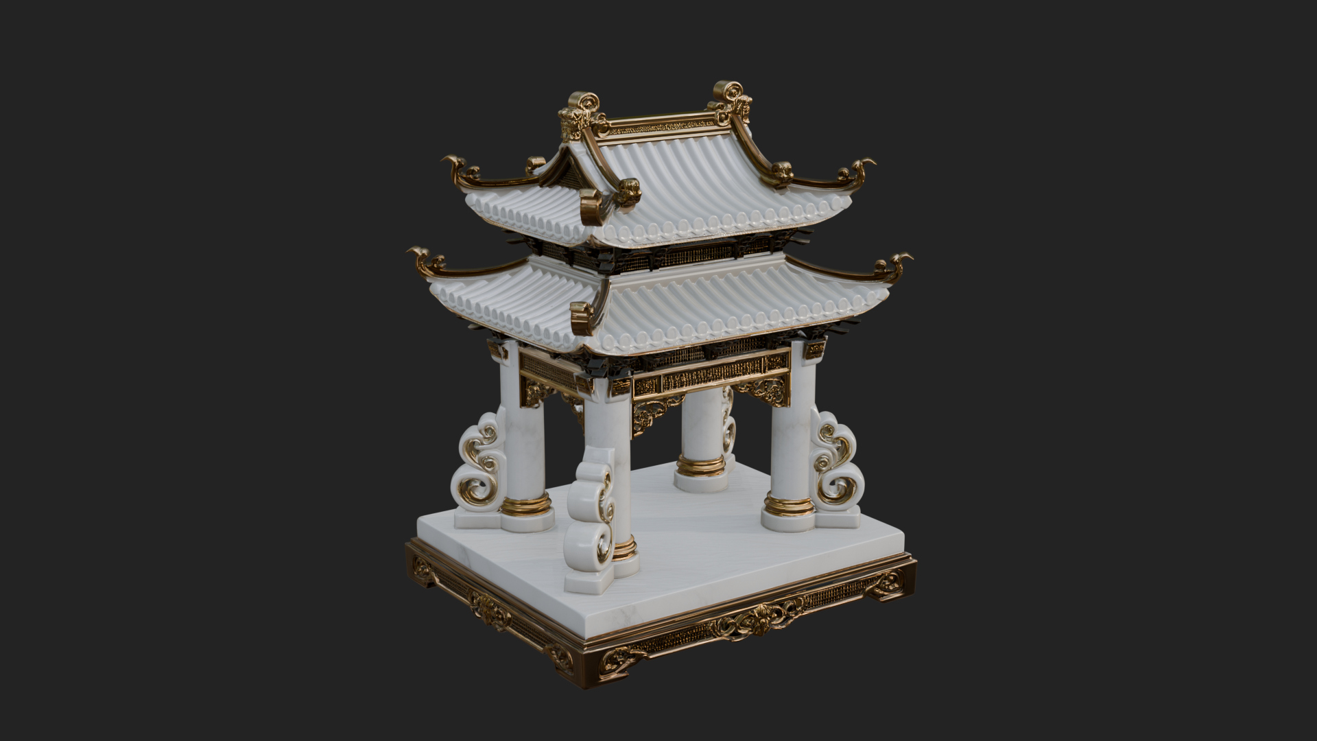 Arched Stone Pavilion Model Design 8 3D Print Model 3D Model