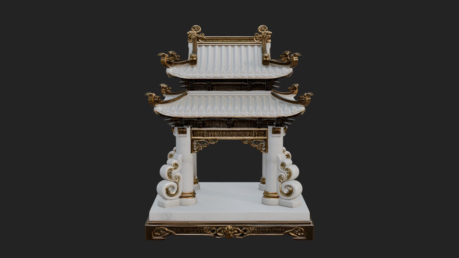 Arched Stone Pavilion Model Design 8 3D Print Model 3D Model