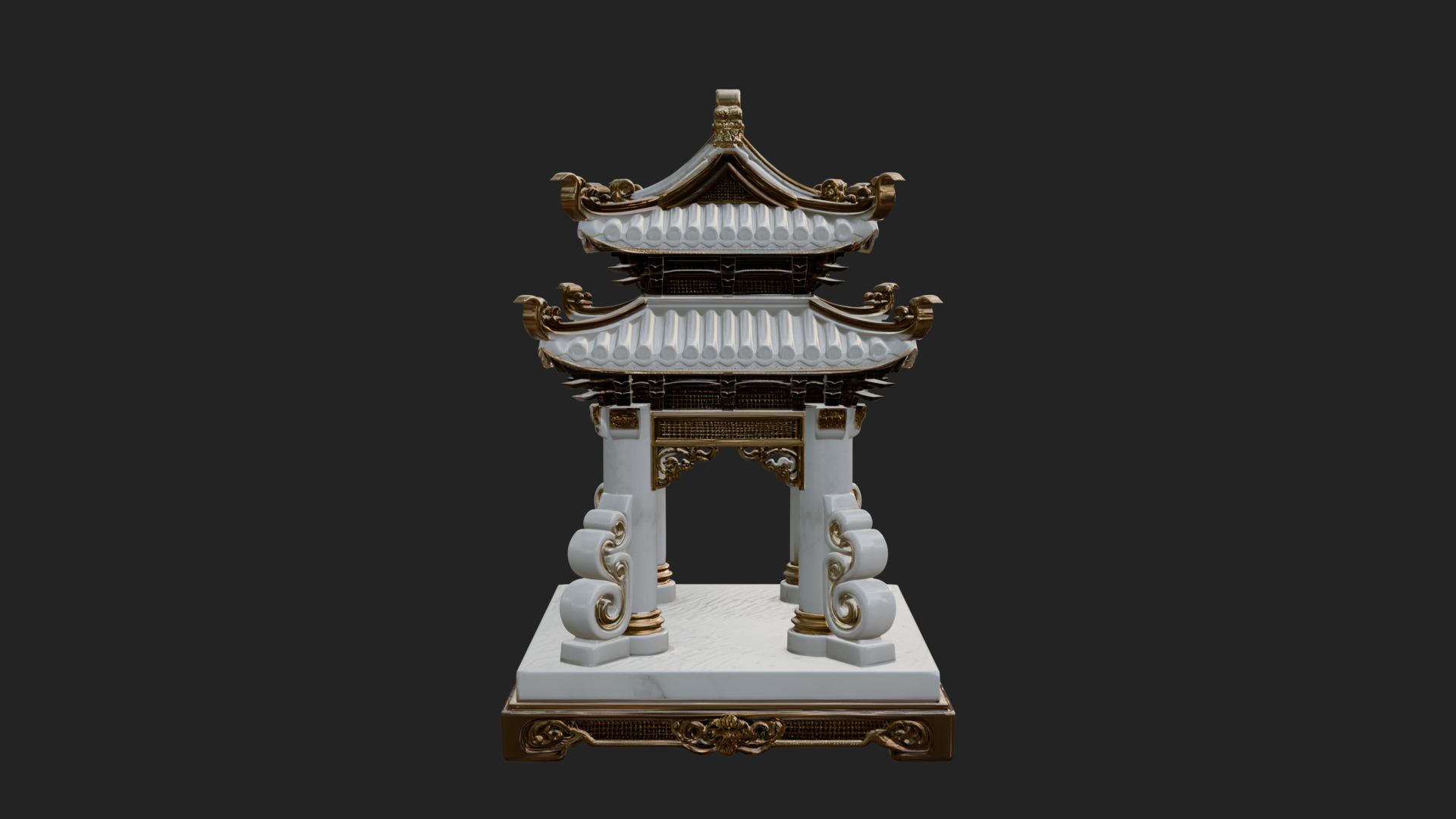 Arched Stone Pavilion Model Design 8 3D Print Model 3D Model