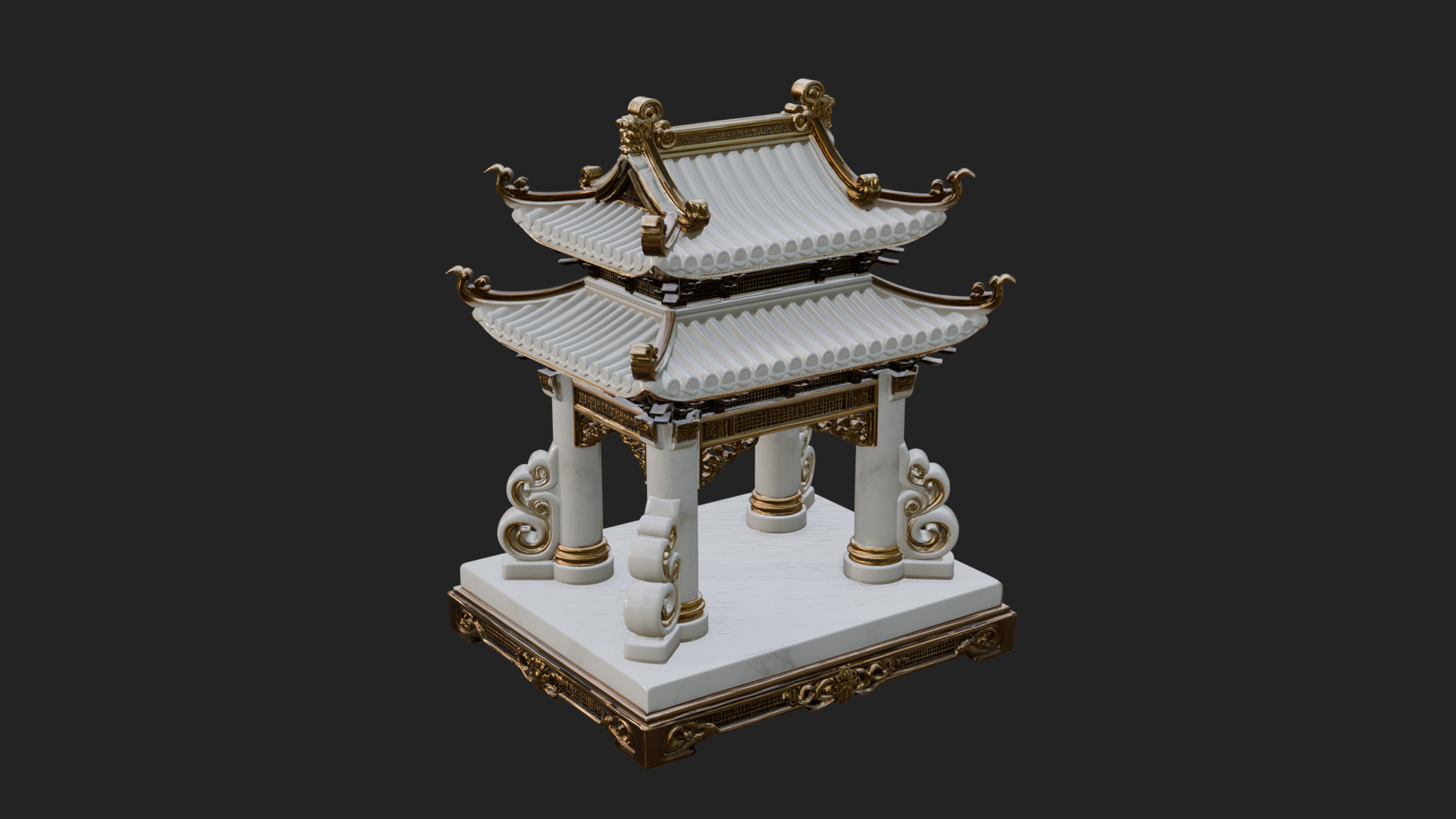 Arched Stone Pavilion Model Design 8 3D Print Model 3D Model