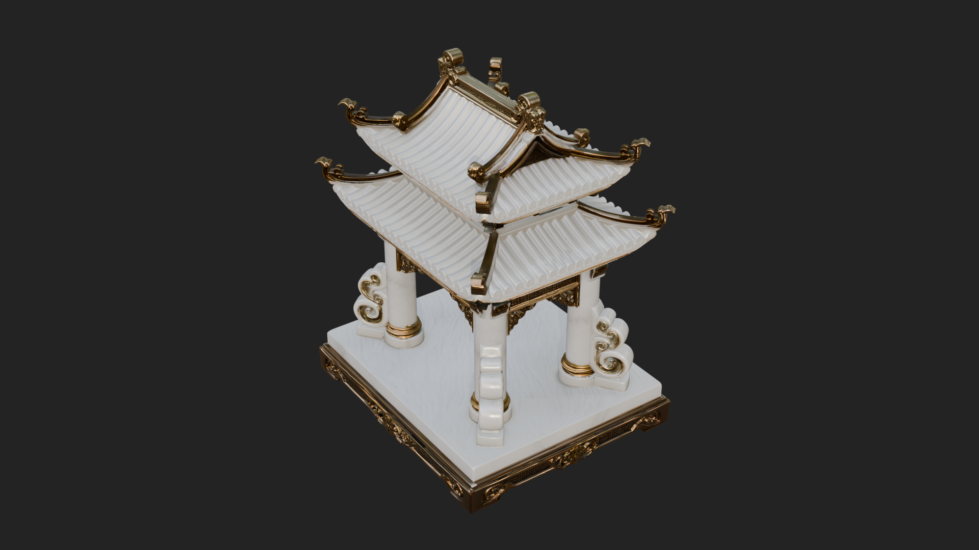 Arched Stone Pavilion Model Design 8 3D Print Model 3D Model