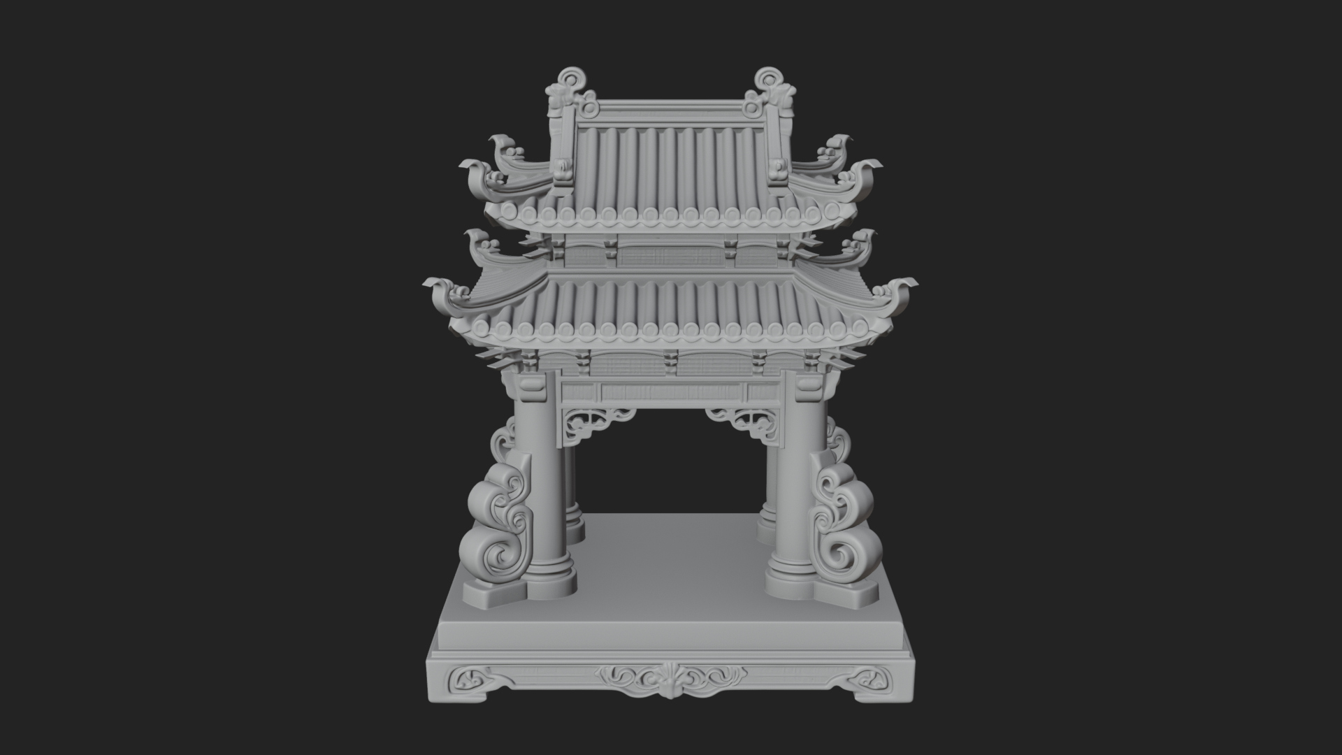 Arched Stone Pavilion Model Design 8 3D Print Model 3D Model
