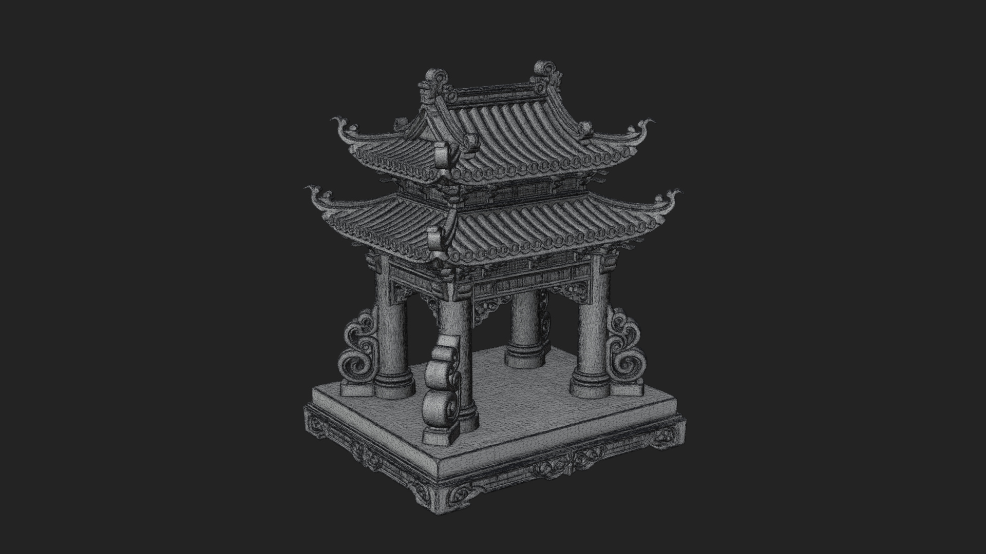 Arched Stone Pavilion Model Design 8 3D Print Model 3D Model
