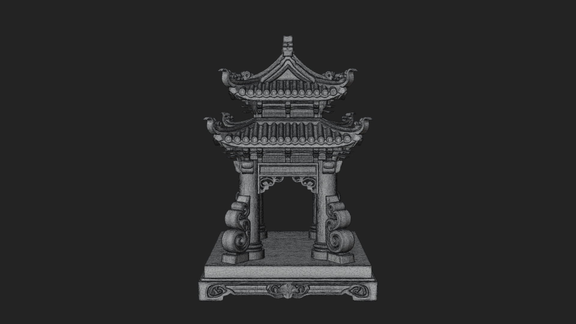 Arched Stone Pavilion Model Design 8 3D Print Model 3D Model