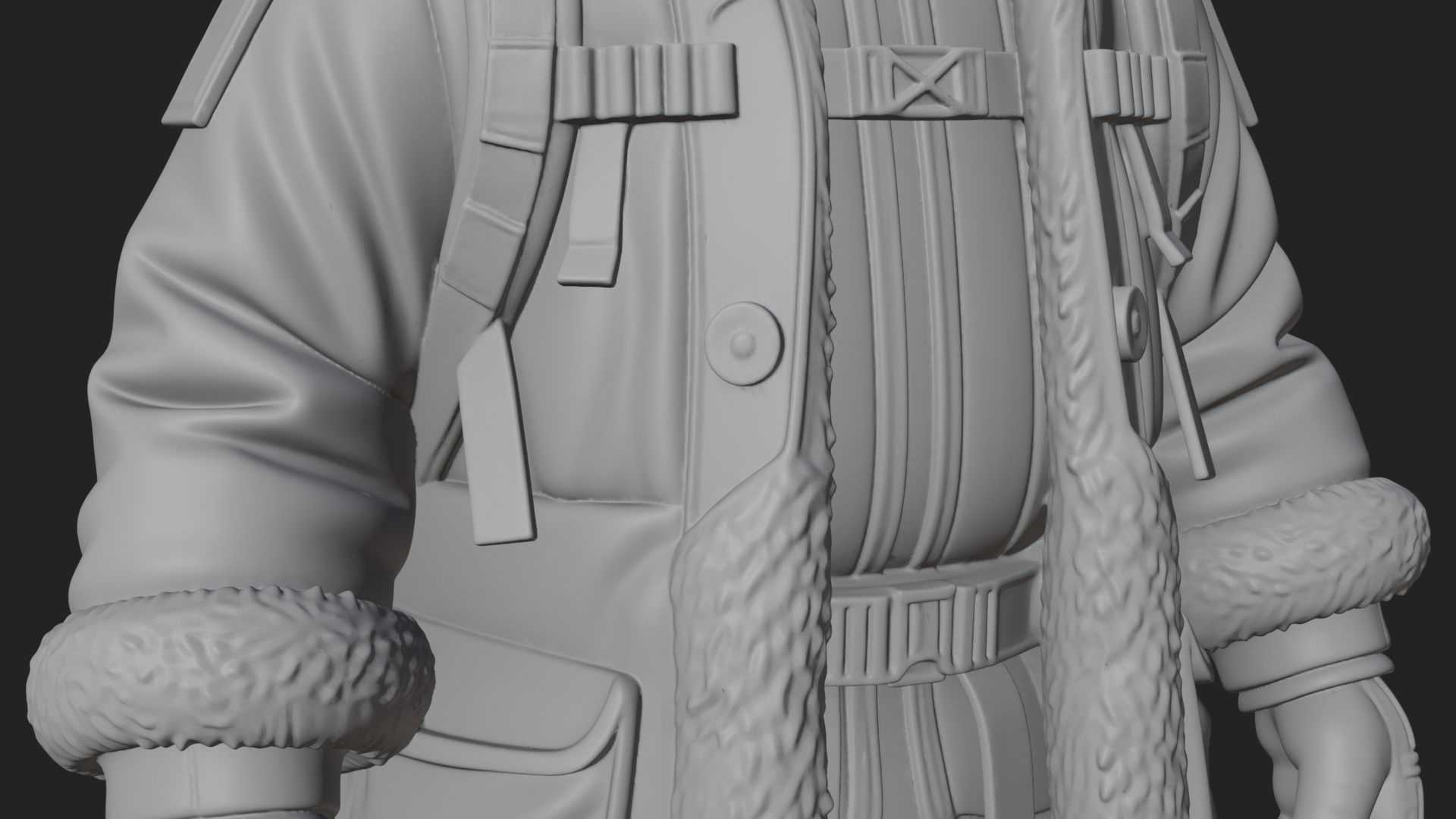 Arctic Parka Explorer Statue Design 1 3D Print Model 3D Model