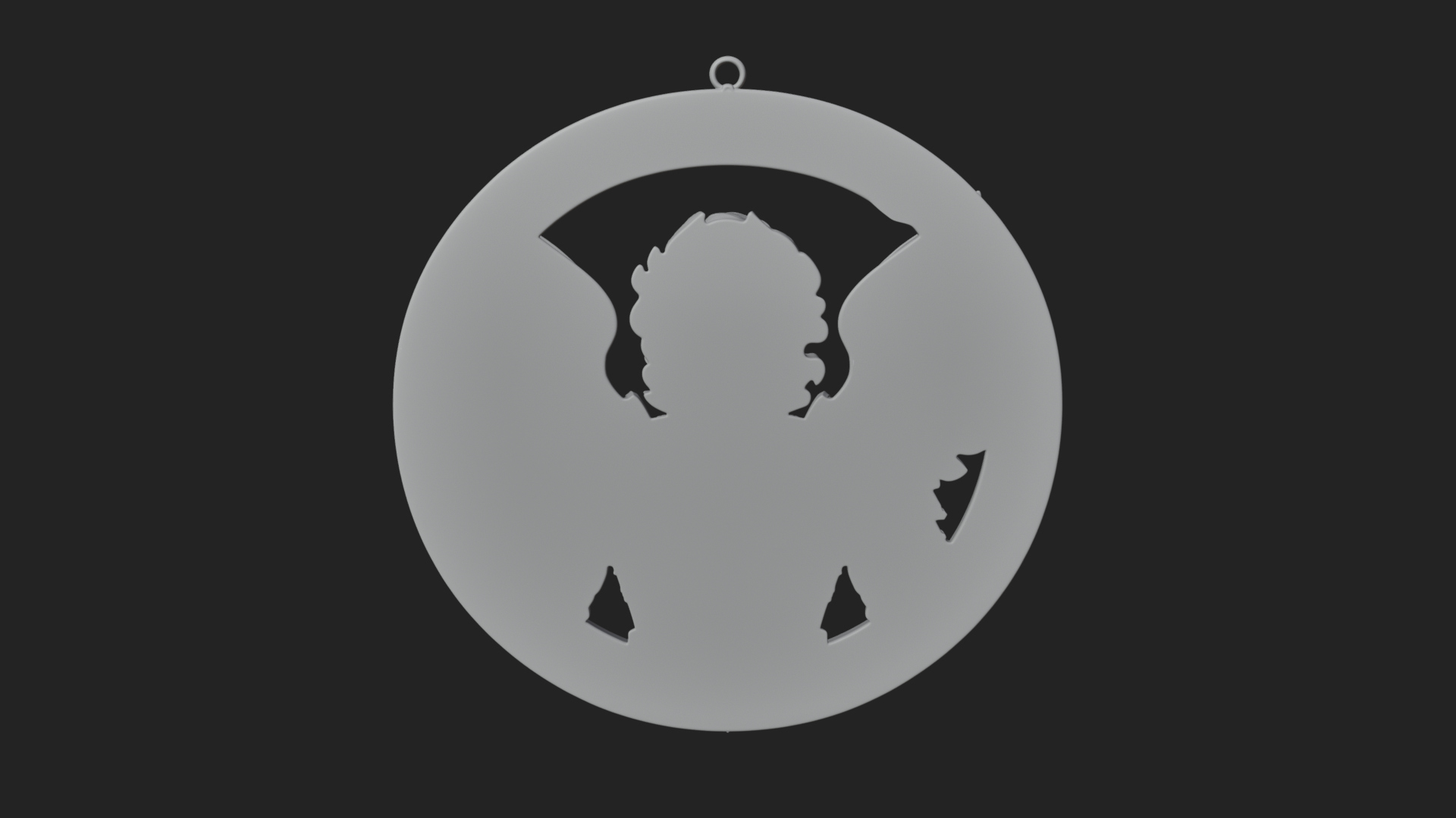 Armored Archangel Oval Plaque Design 7 3D Print Model 3D Model