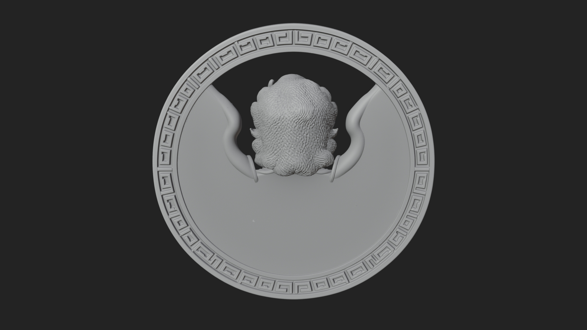Armored Archangel Oval Plaque Design 8 3D Print Model 3D Model