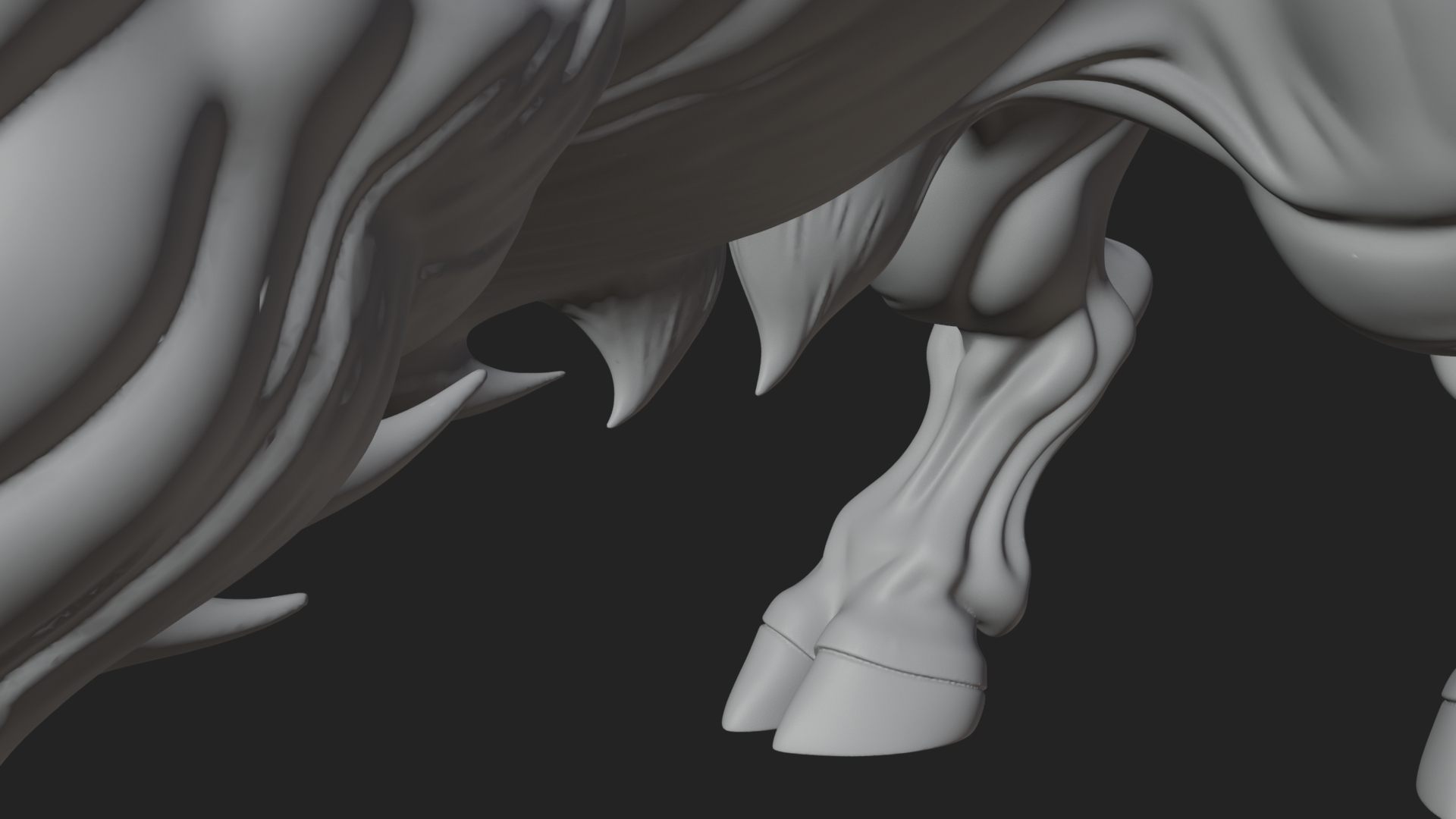 Armored Bull Beast Statue Design 1 3D Print Model 3D Model