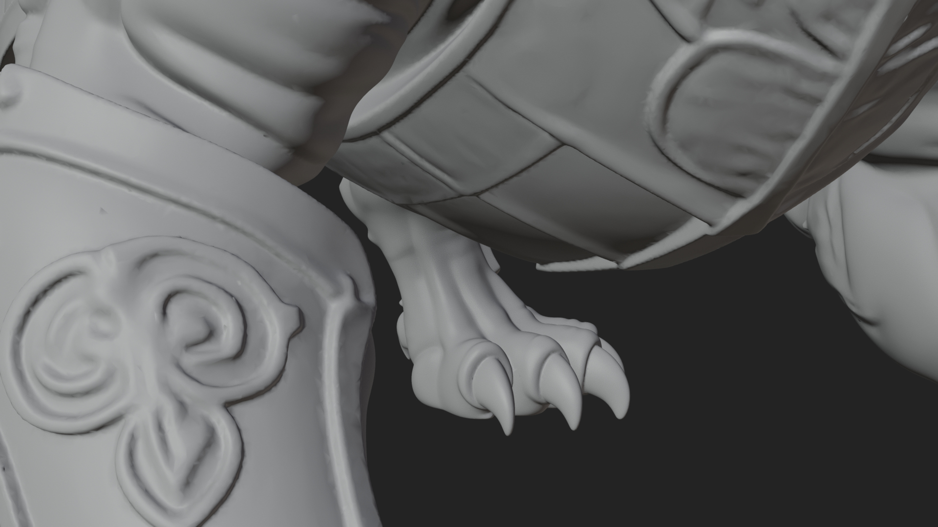 Armored Bull Beast Statue Design 2 3D Print Model 3D Model