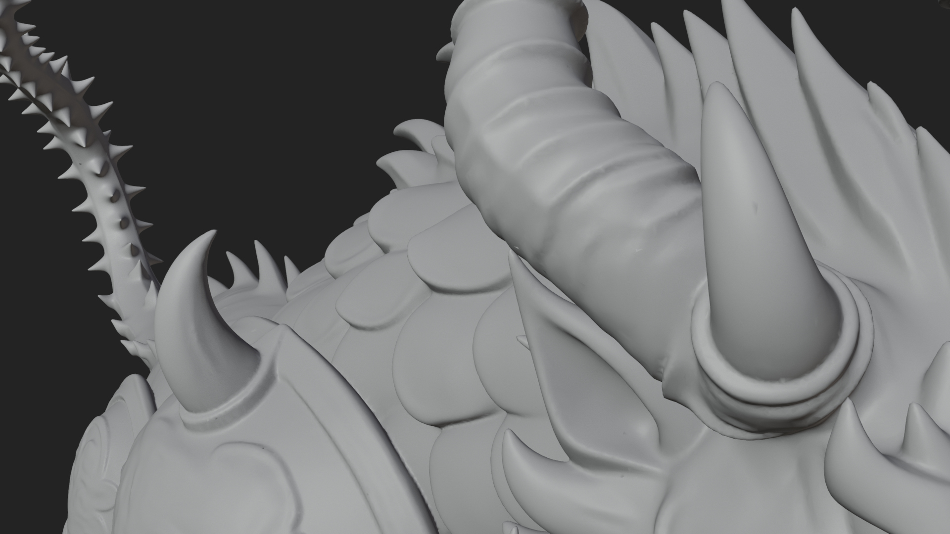Armored Bull Beast Statue Design 3 3D Print Model 3D Model