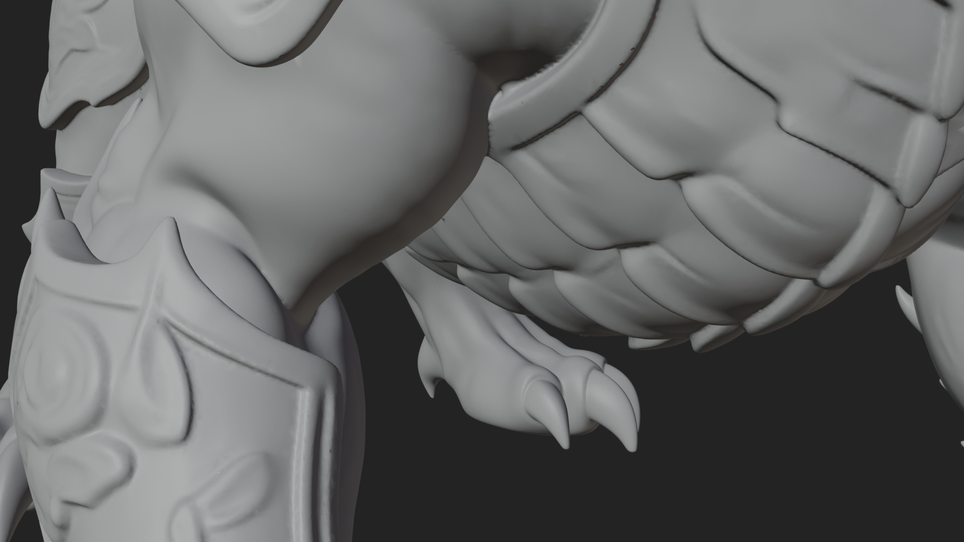 Armored Bull Beast Statue Design 3 3D Print Model 3D Model