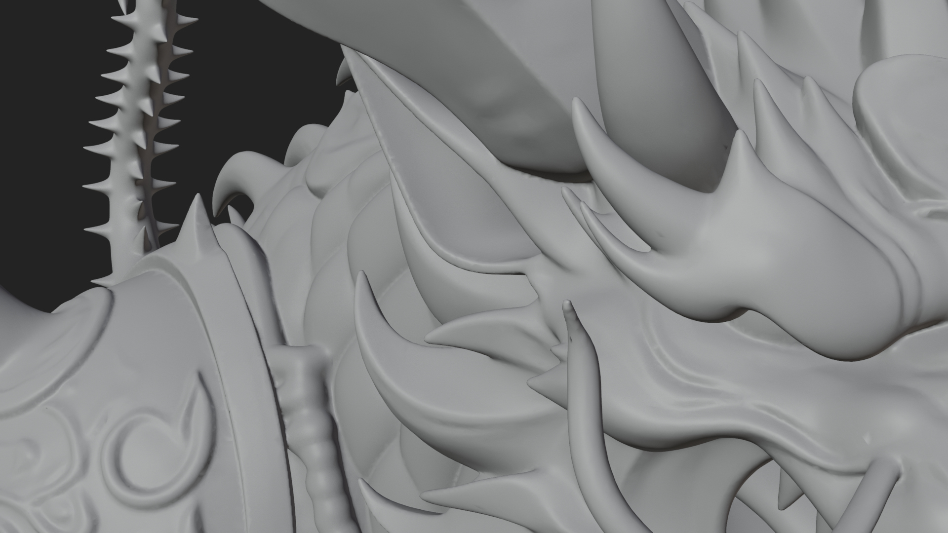 Armored Bull Beast Statue Design 4 3D Print Model 3D Model