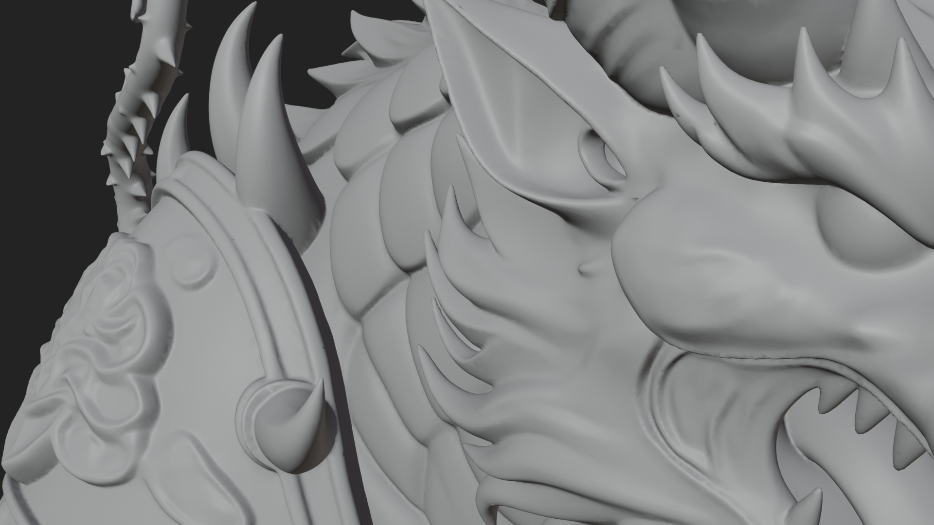 Armored Bull Beast Statue Design 5 3D Print Model 3D Model