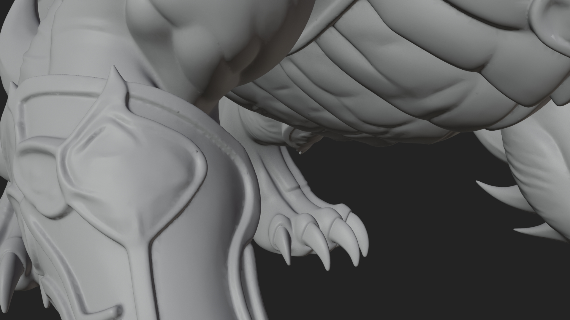 Armored Bull Beast Statue Design 5 3D Print Model 3D Model