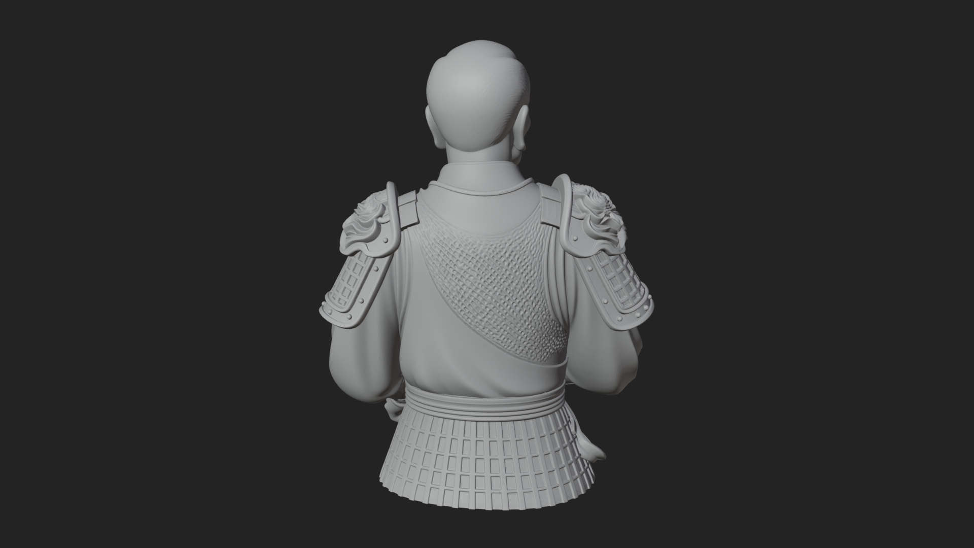 Armored Craftsman Bust Statue Design 4 3D Print Model 3D Model