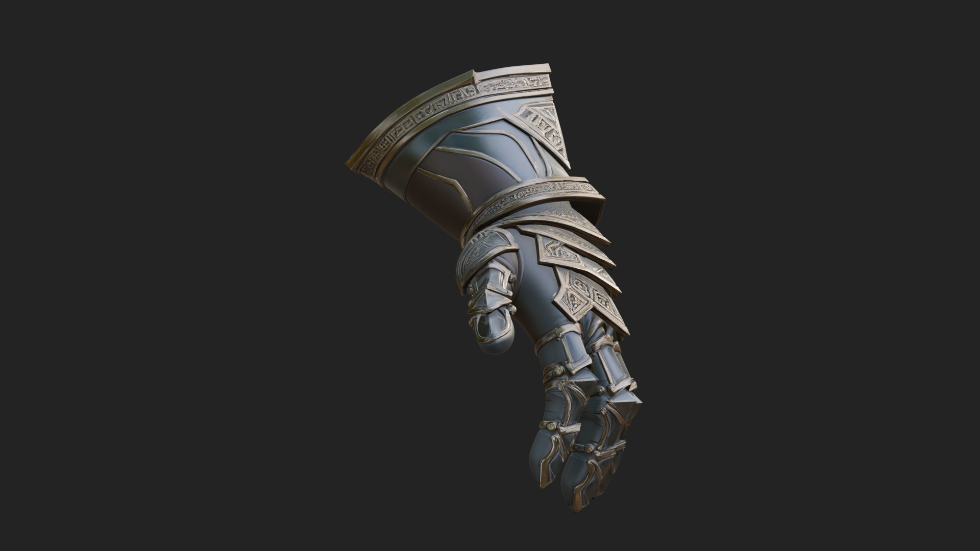Armored Gauntlet Arm Model Design 1 3D Print Model 3D Model