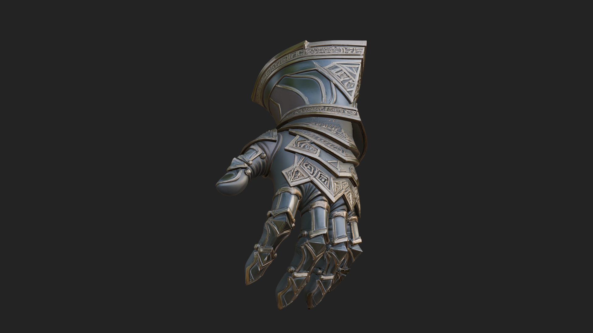 Armored Gauntlet Arm Model Design 1 3D Print Model 3D Model