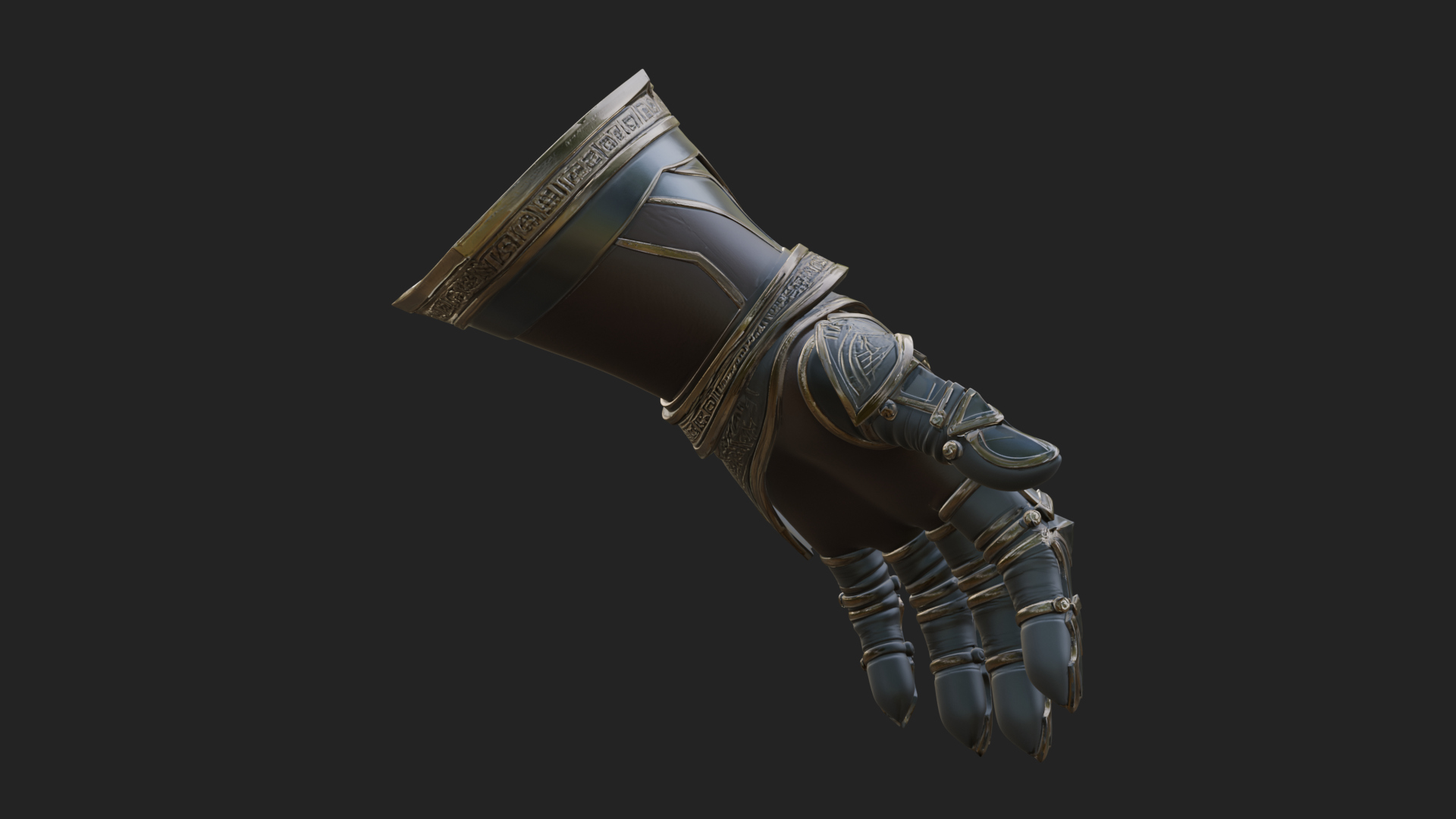 Armored Gauntlet Arm Model Design 1 3D Print Model 3D Model