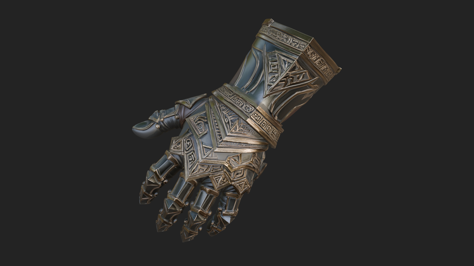 Armored Gauntlet Arm Model Design 1 3D Print Model 3D Model
