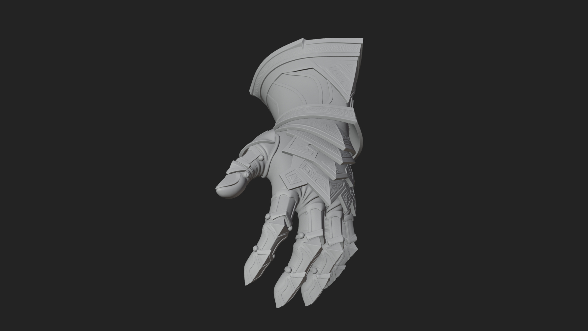 Armored Gauntlet Arm Model Design 1 3D Print Model 3D Model