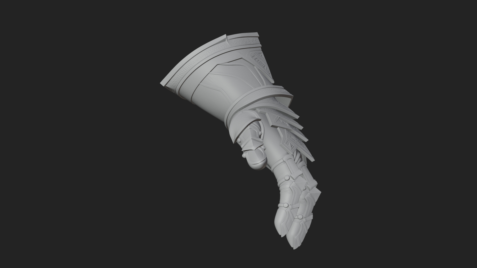 Armored Gauntlet Arm Model Design 1 3D Print Model 3D Model
