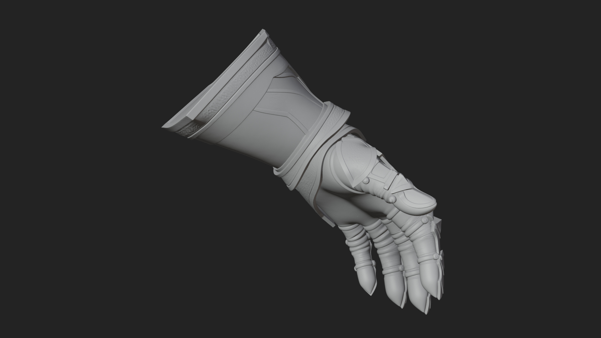 Armored Gauntlet Arm Model Design 1 3D Print Model 3D Model