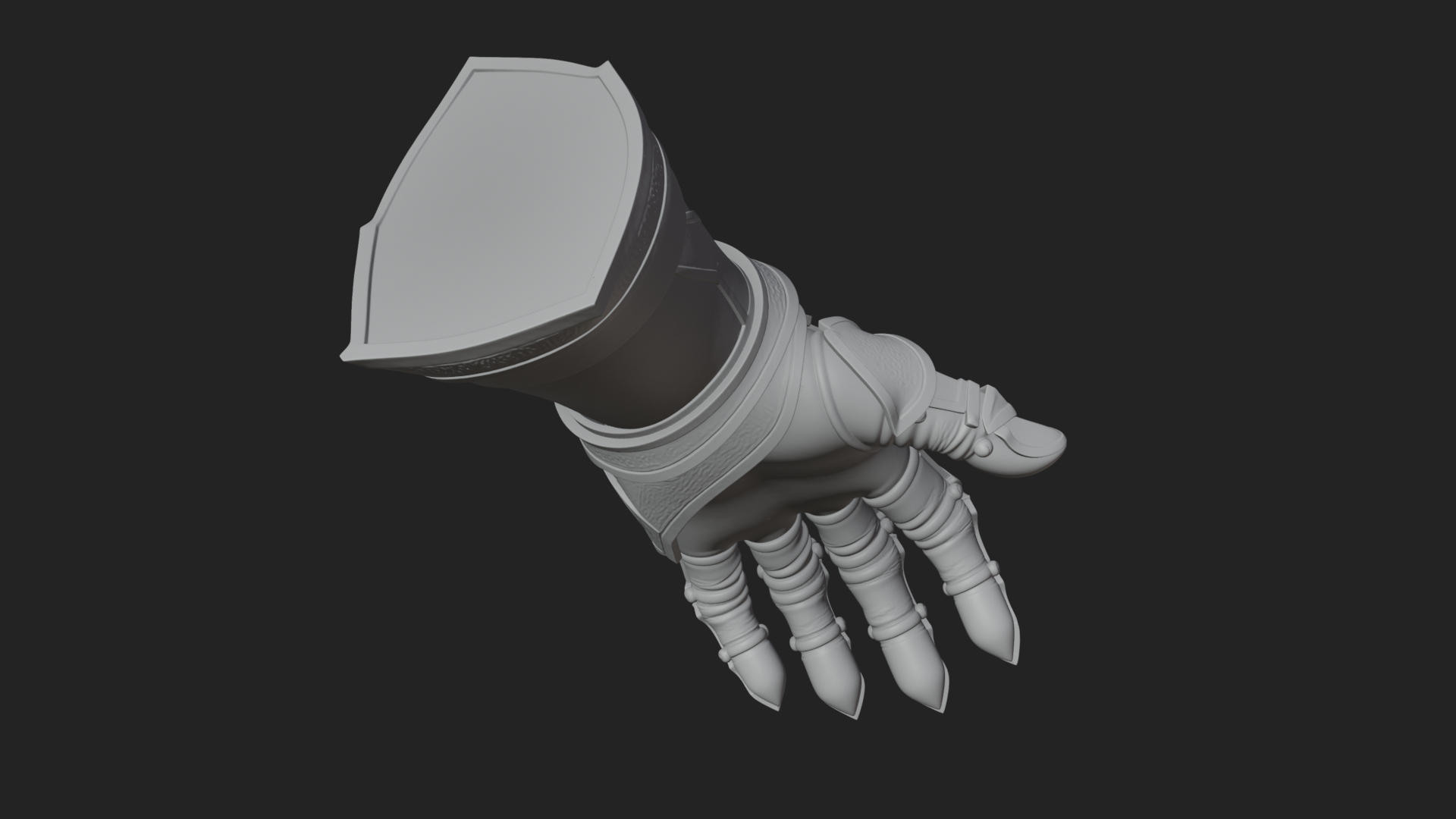 Armored Gauntlet Arm Model Design 1 3D Print Model 3D Model