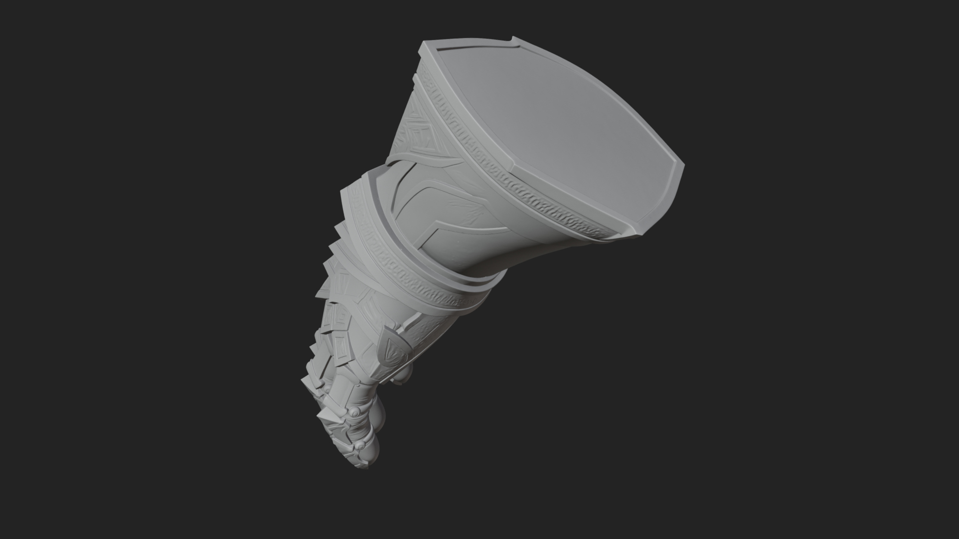 Armored Gauntlet Arm Model Design 1 3D Print Model 3D Model