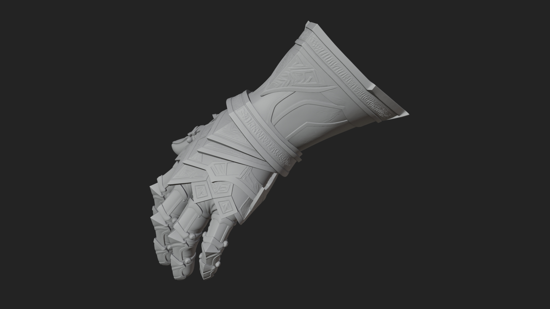 Armored Gauntlet Arm Model Design 1 3D Print Model 3D Model