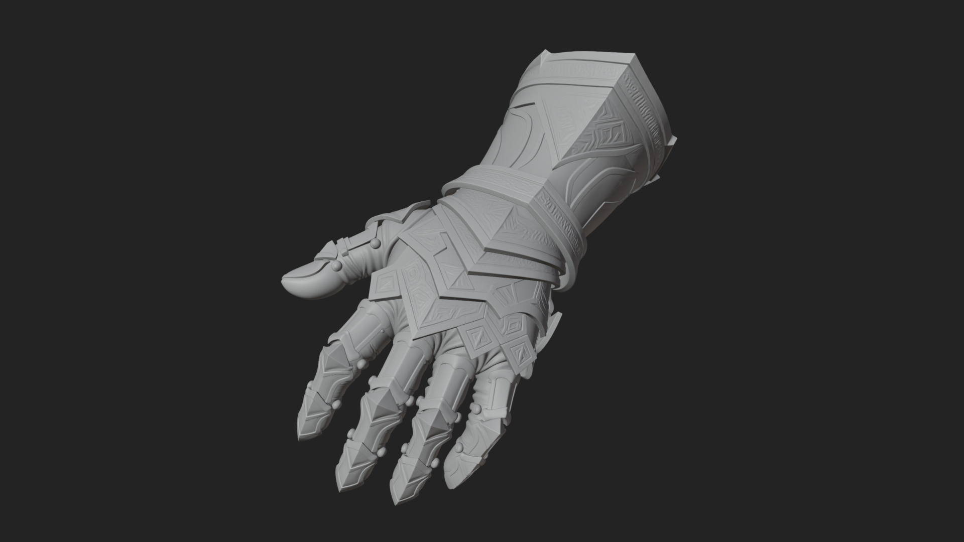 Armored Gauntlet Arm Model Design 1 3D Print Model 3D Model