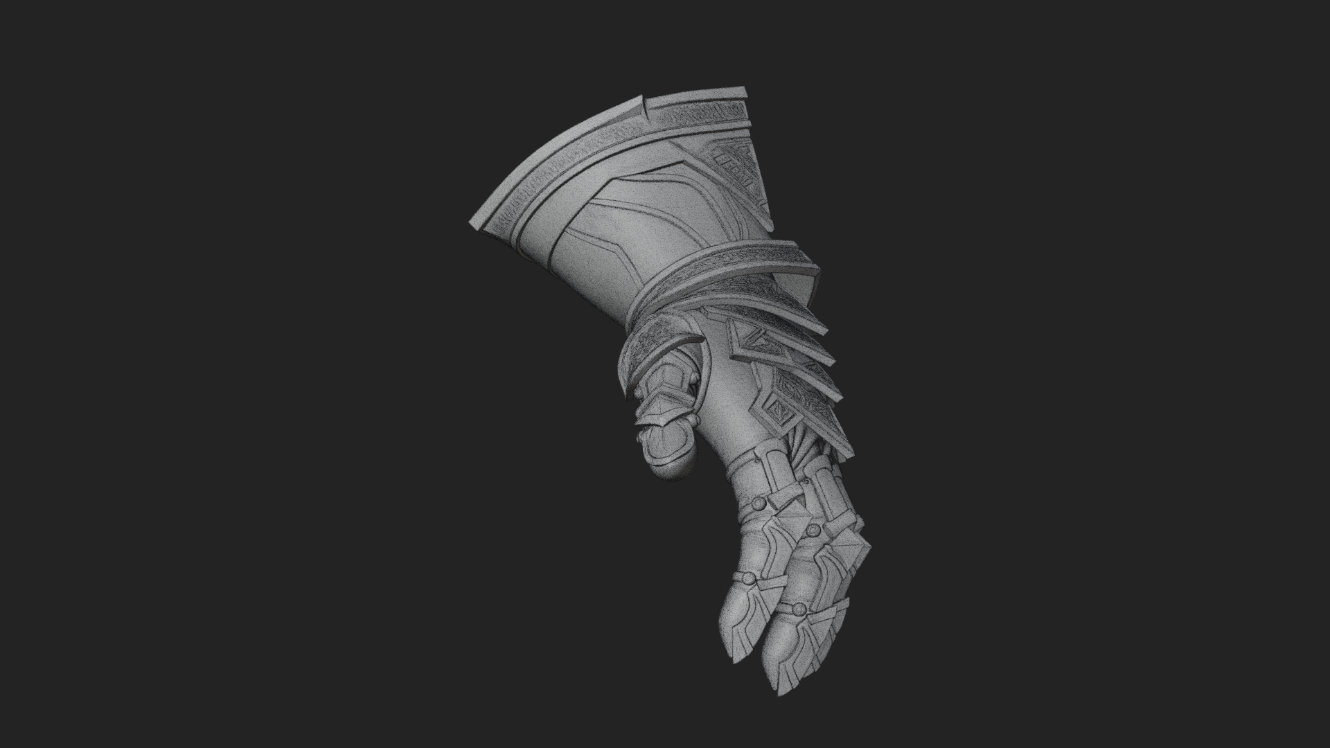 Armored Gauntlet Arm Model Design 1 3D Print Model 3D Model