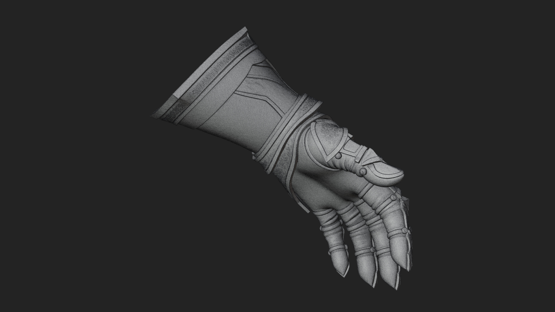Armored Gauntlet Arm Model Design 1 3D Print Model 3D Model