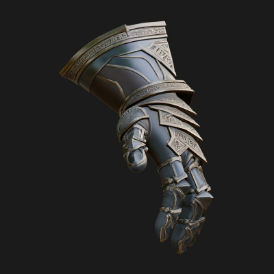 Armored Gauntlet Arm Model Design 1 3D Print Model