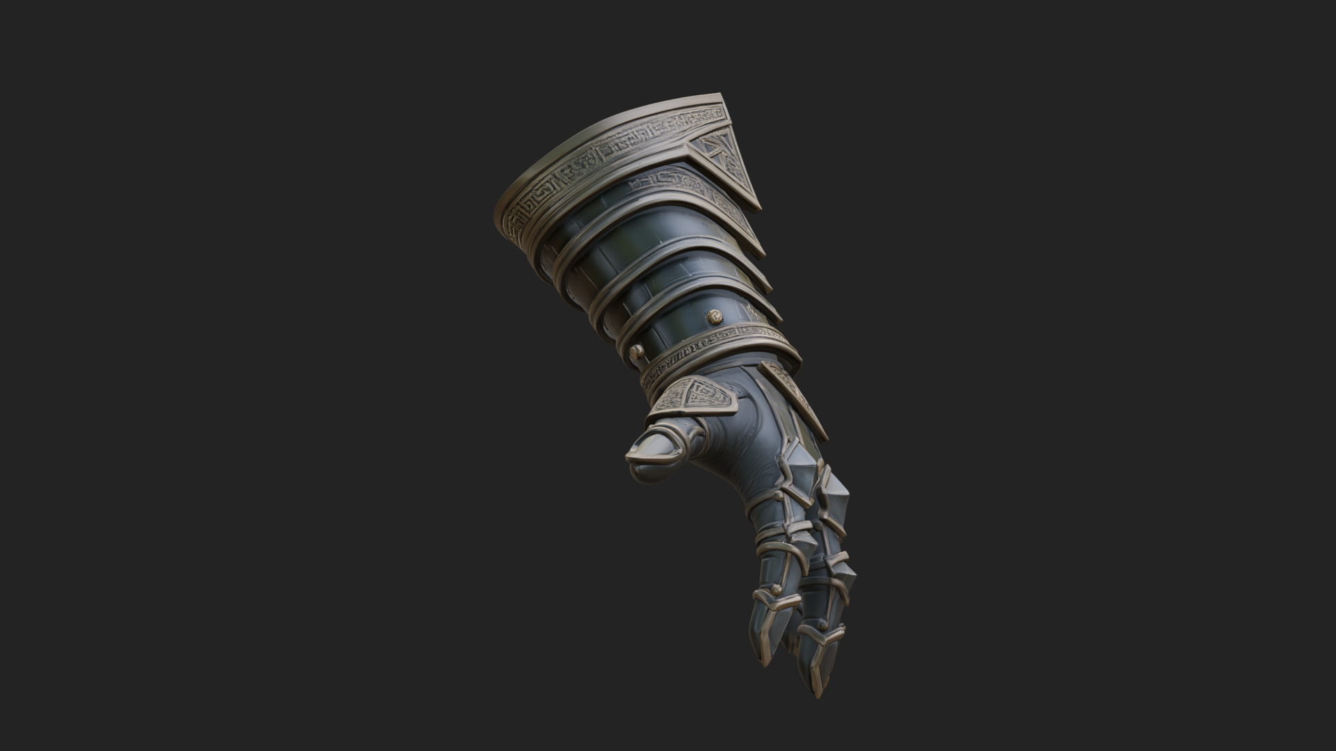 Armored Gauntlet Arm Model Design 2 3D Print Model 3D Model