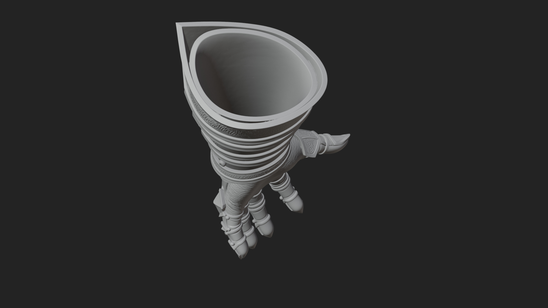 Armored Gauntlet Arm Model Design 2 3D Print Model 3D Model