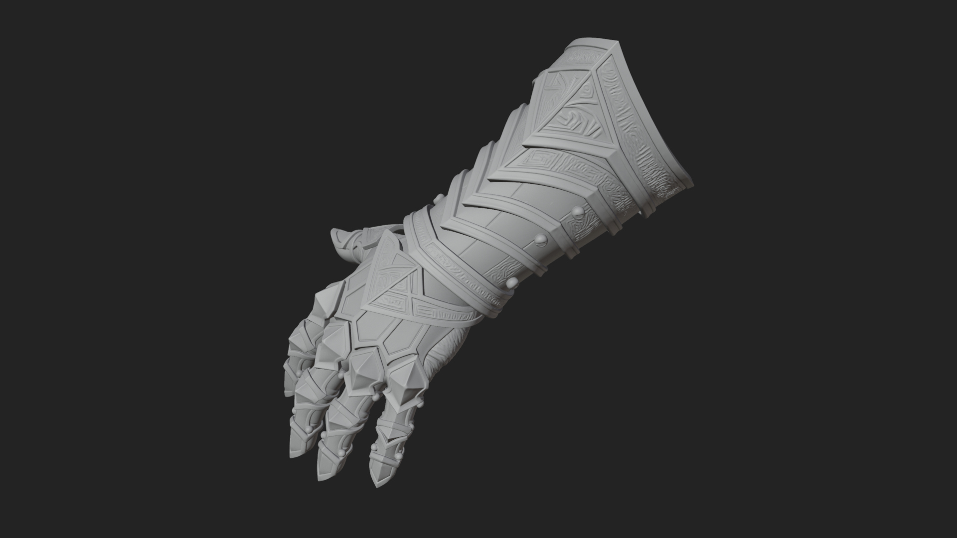 Armored Gauntlet Arm Model Design 2 3D Print Model 3D Model
