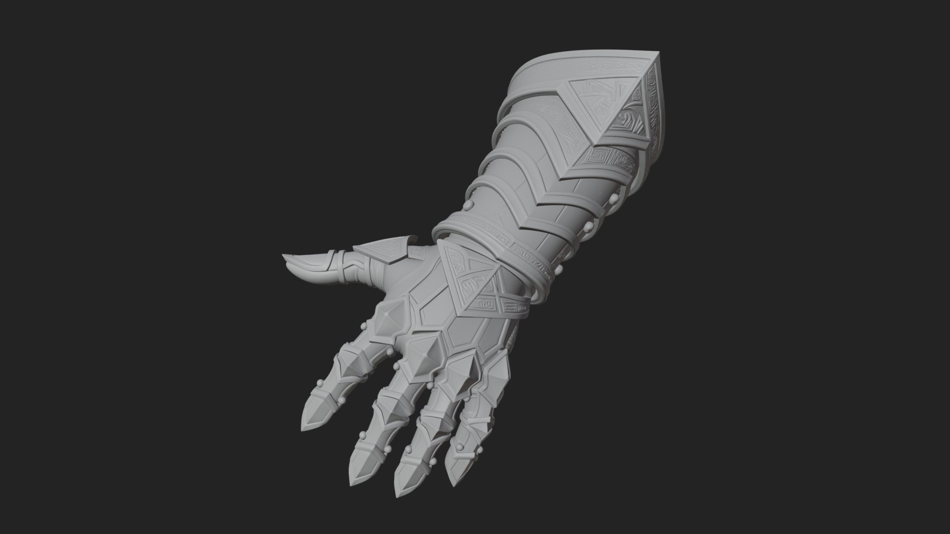 Armored Gauntlet Arm Model Design 2 3D Print Model 3D Model