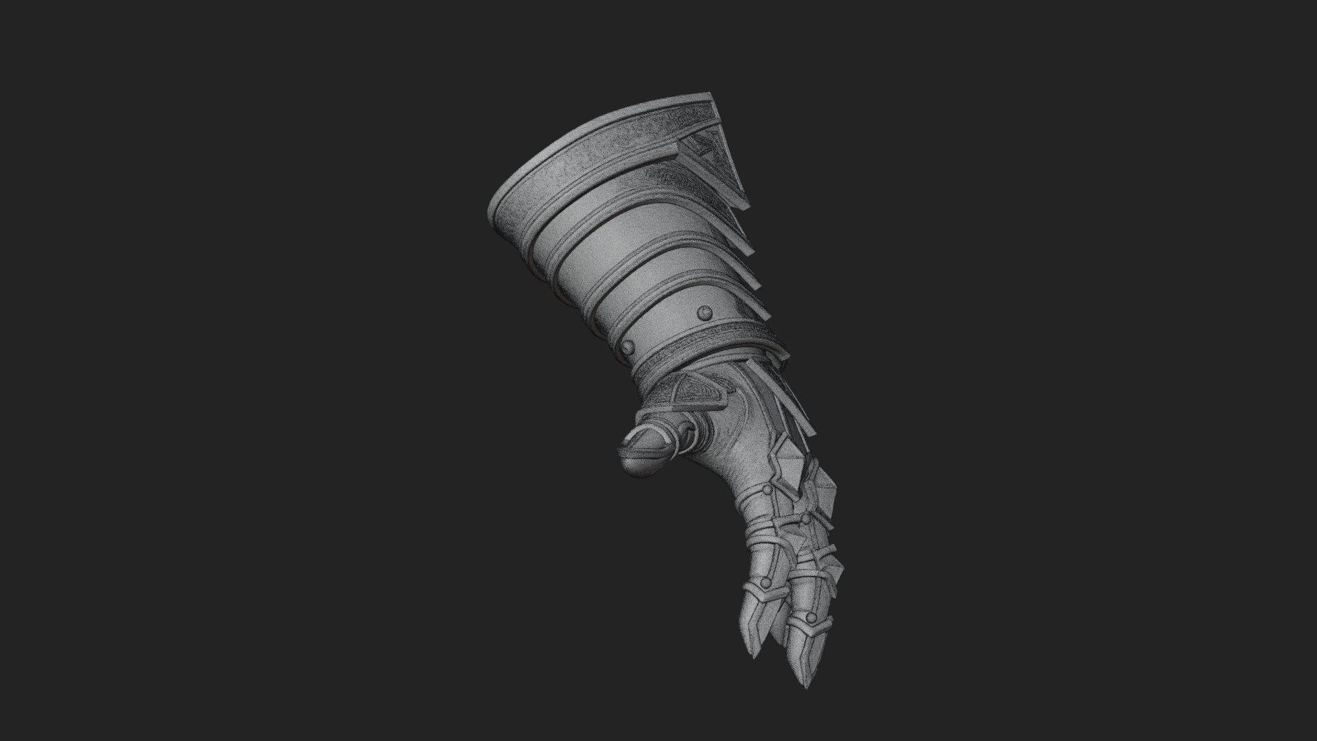 Armored Gauntlet Arm Model Design 2 3D Print Model 3D Model