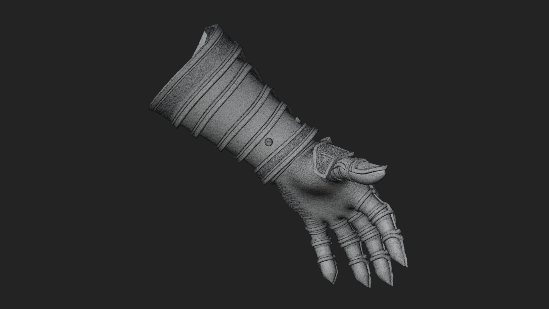 Armored Gauntlet Arm Model Design 2 3D Print Model 3D Model