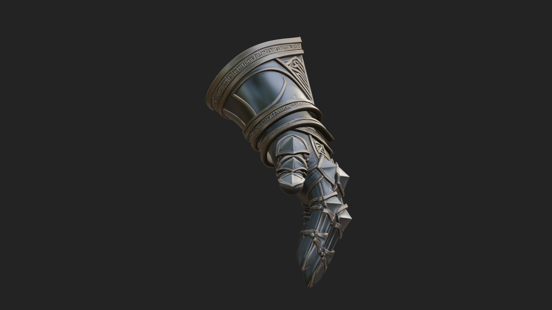 Armored Gauntlet Arm Model Design 3 3D Print Model 3D Model
