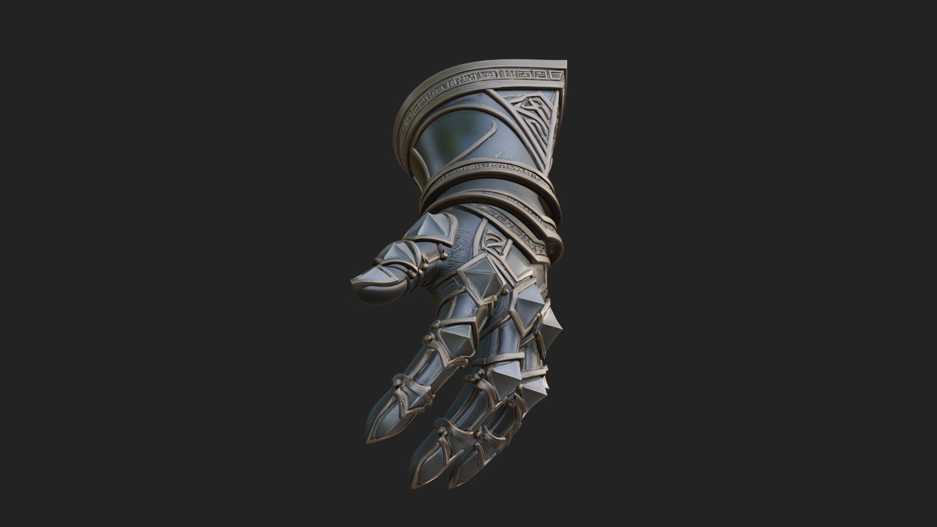 Armored Gauntlet Arm Model Design 3 3D Print Model 3D Model