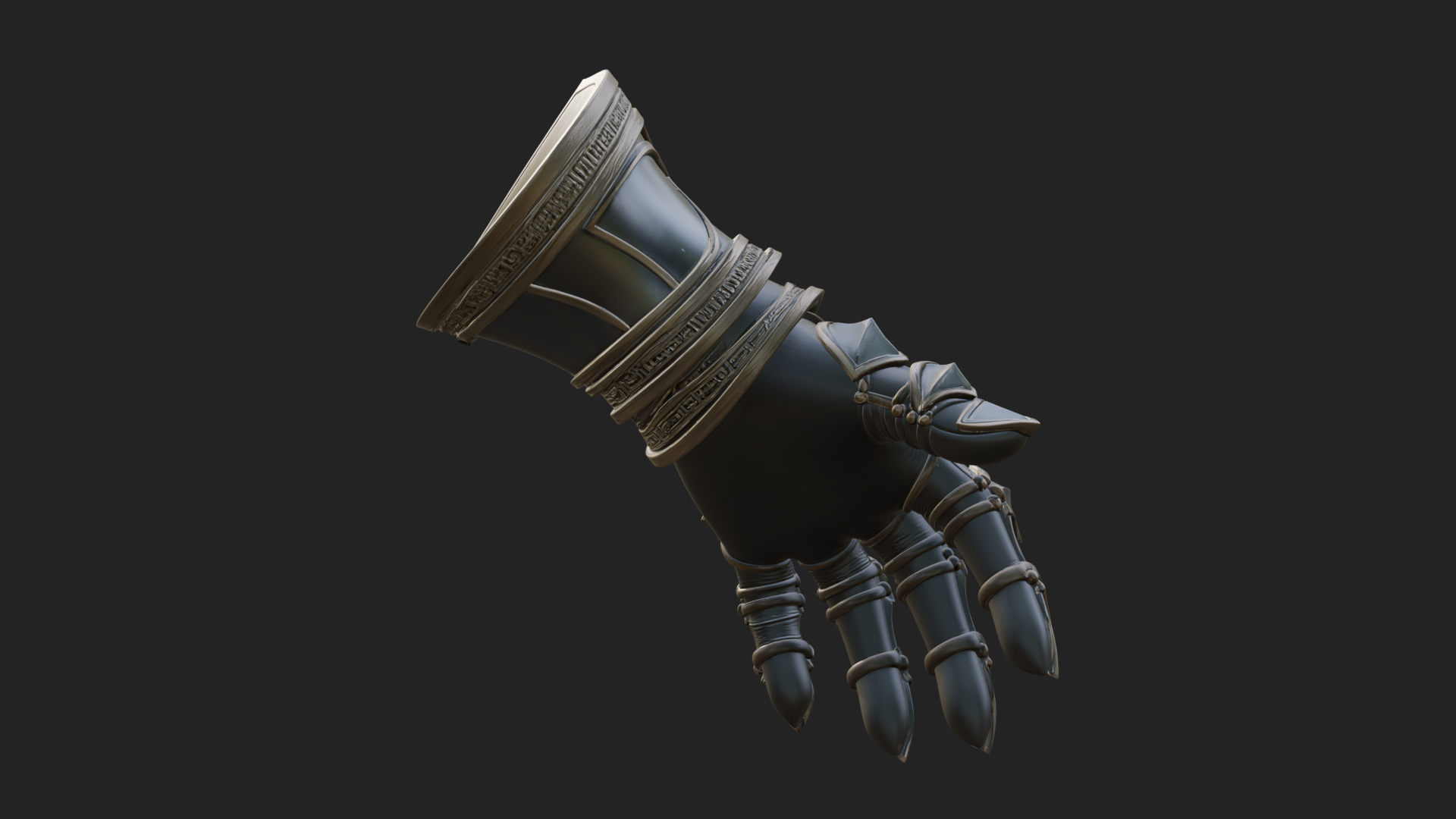 Armored Gauntlet Arm Model Design 3 3D Print Model 3D Model