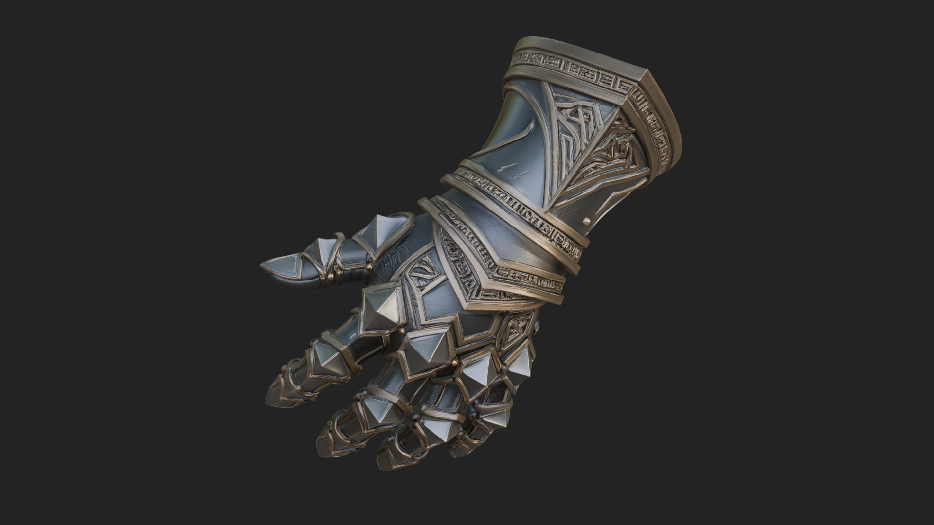 Armored Gauntlet Arm Model Design 3 3D Print Model 3D Model